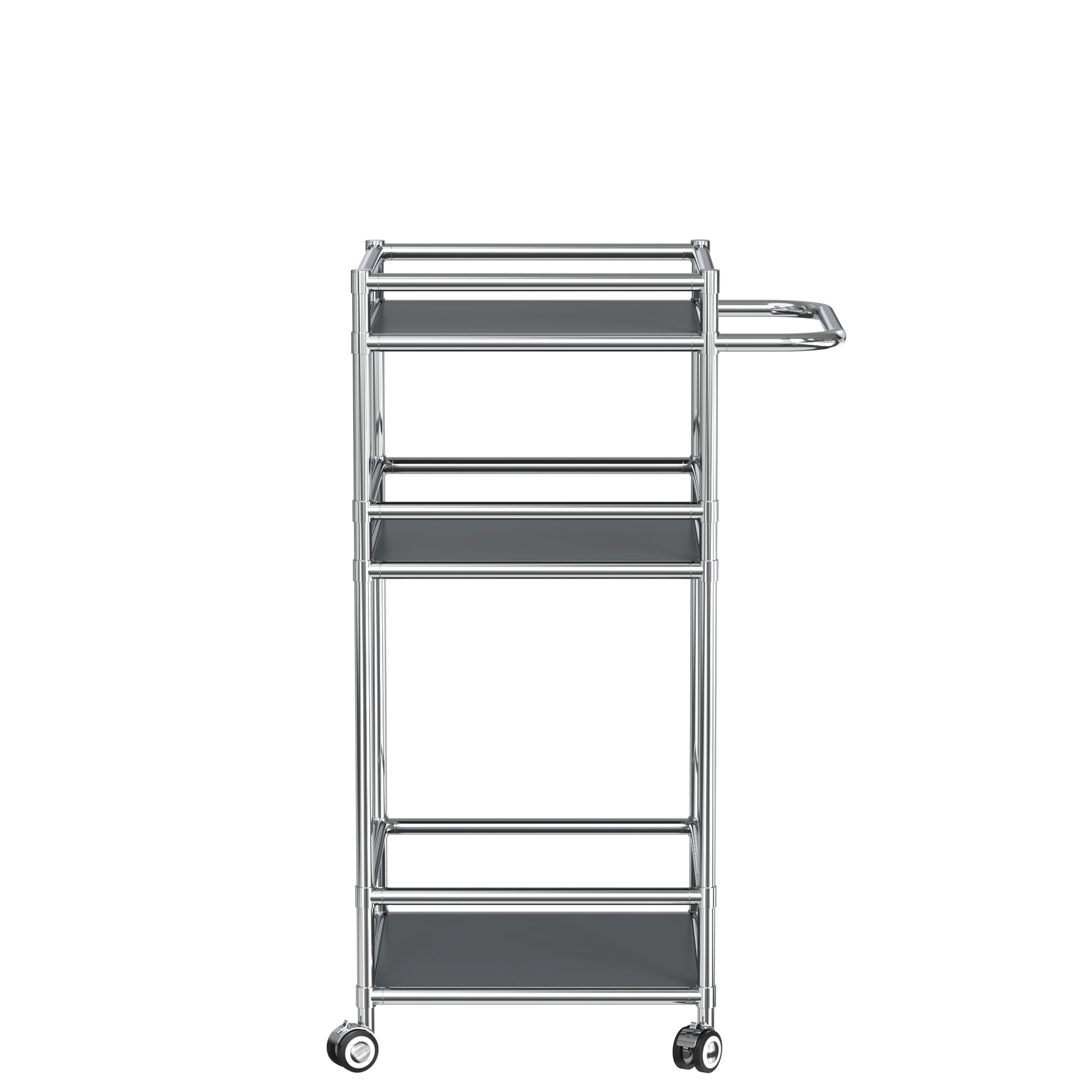 Serving trolley 207 on castors, with 3 shelves