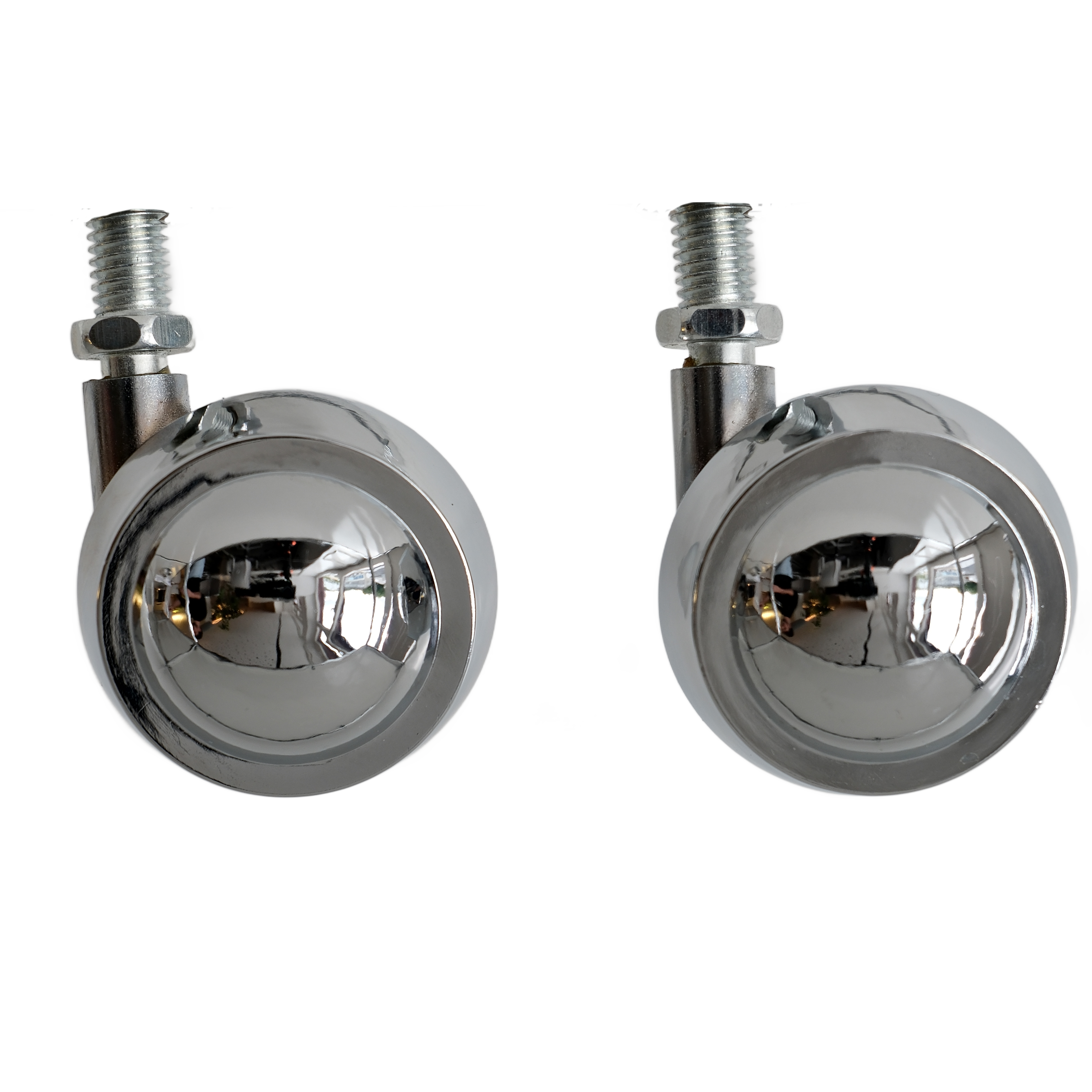 Roulettes chromées 